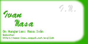 ivan masa business card