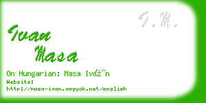 ivan masa business card